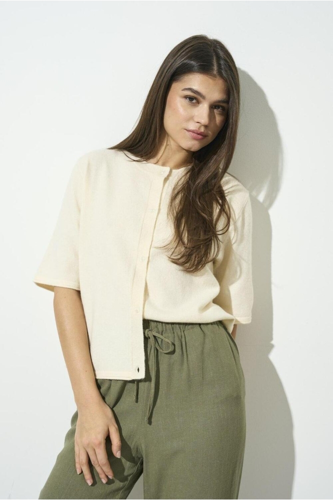ONLTILDA S/S O-NECK CARDIGAN KNT 15357001 Marshmallow